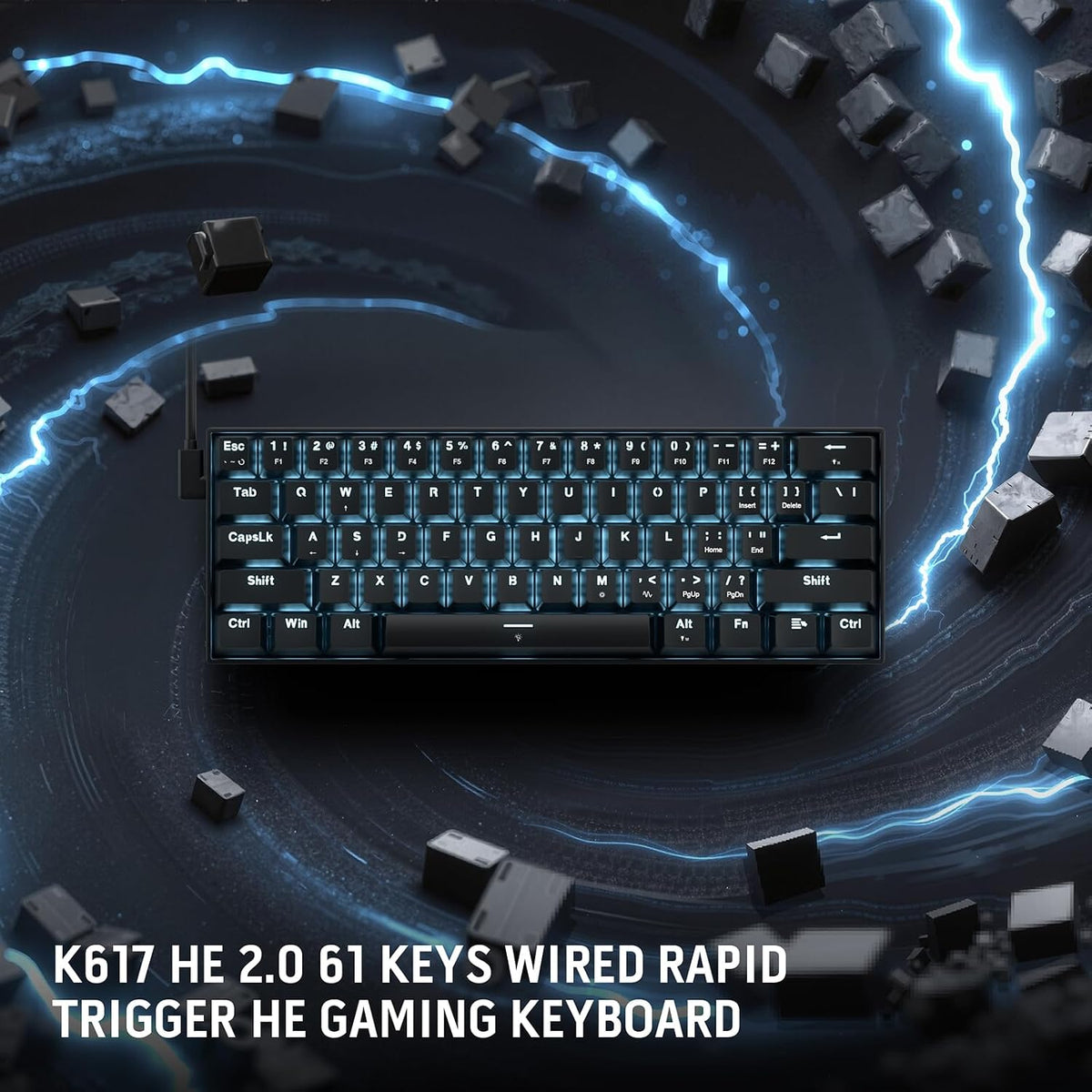 Redragon K617 HE Wired Hall-Effect Rapid Trigger Magnetic Gaming Keyboard