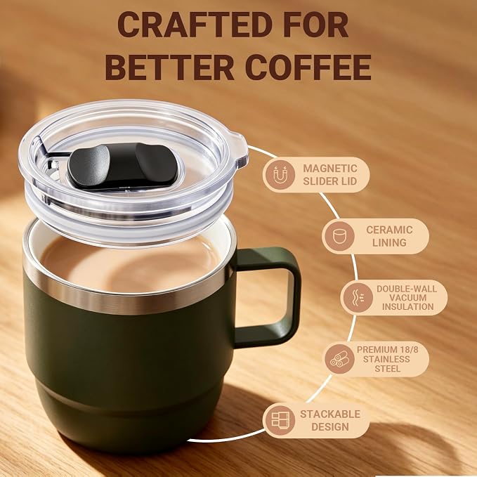 Zenbo 8 oz Stackable Coffee Mugs