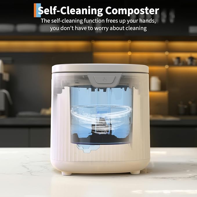 2.5L Electric Composter Countertop, 3 Modes Kitchen Smart Compost Bin