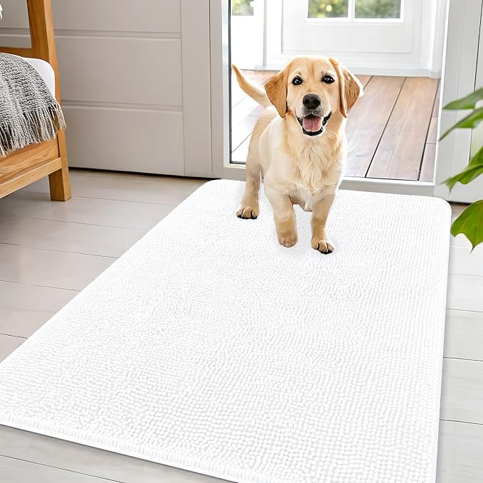 OLANLY Dog Door Mat for Muddy Paws 44x32, Absorbs Moisture and Dirt, Absorbent
