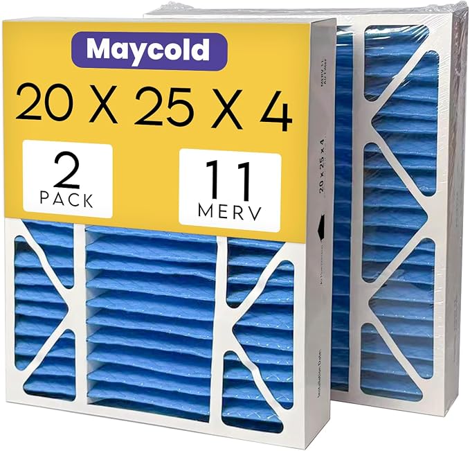 20x25x4 HVAC Air Filter, MERV 11, Easy Install, Long-Lasting