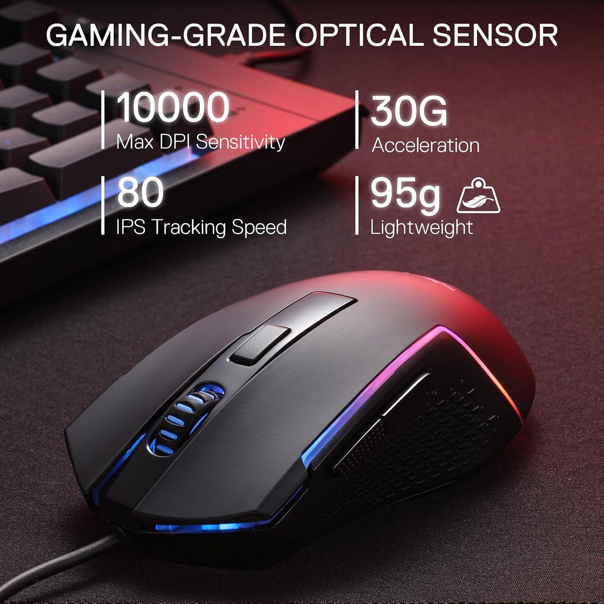 Redragon S151 Combo, K525 Membrane Gaming Keyboard + M616 10000 DPI Mouse