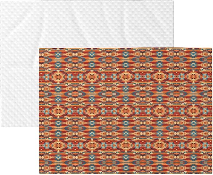 Two Sided Plush Pet Blanket for Warmth Comfort, Ethnic Tribal Navajo Indiana Western Southwest, Reversible Throw with Cozy Nubby Side for Chilly Nights Napping Spots Around House