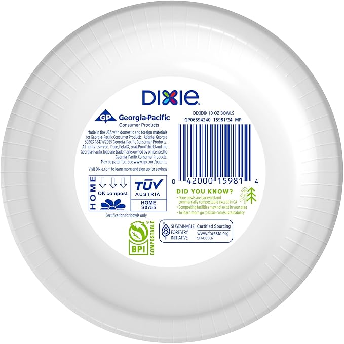 Dixie Paper Bowls, 10 Ounce