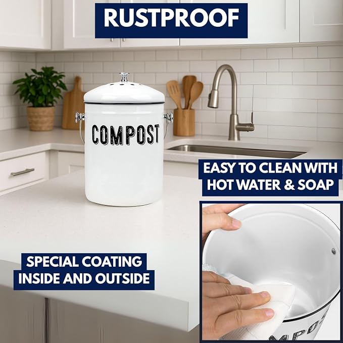 Granrosi Countertop Compost Bin Kitchen