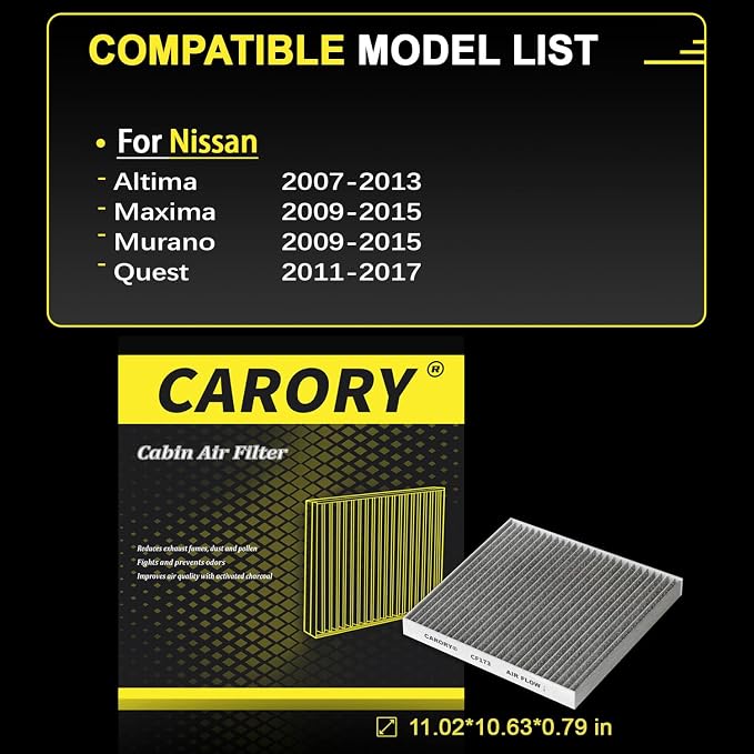 Cabin Air Filter w/Activated Carbon