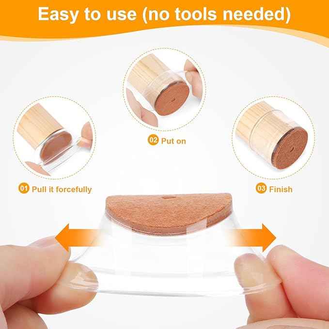 CHUNZEXI 24 Pack Chair Leg Floor Protectors