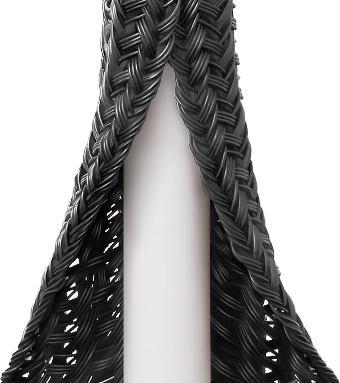 ZhiYo 20ft - 1/4 inch Cable Sleeve, Cord Wrap Wire Protector Tubing for Pets, PC Cable Wrap, Computer Cable Management Sleeve - Black