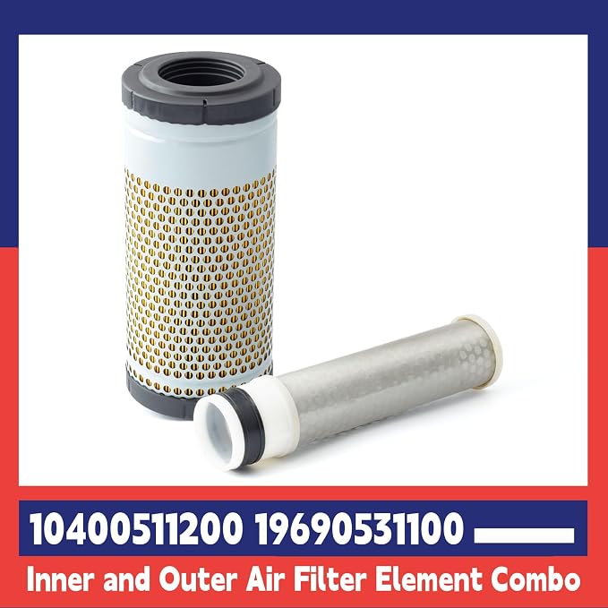 10400511200 19690531100 Inner and Outer Air Filter Element Combo Replacement