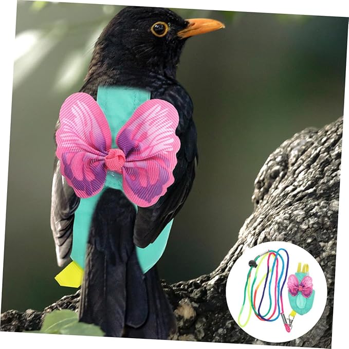 Bird Diapers Harness and Leash for Parrots Lightweight Comfortable Flight Clothes with Reusable Washable Cloth Material Cute Design for Cockatiel and Parakeet Diaper Flight Suit