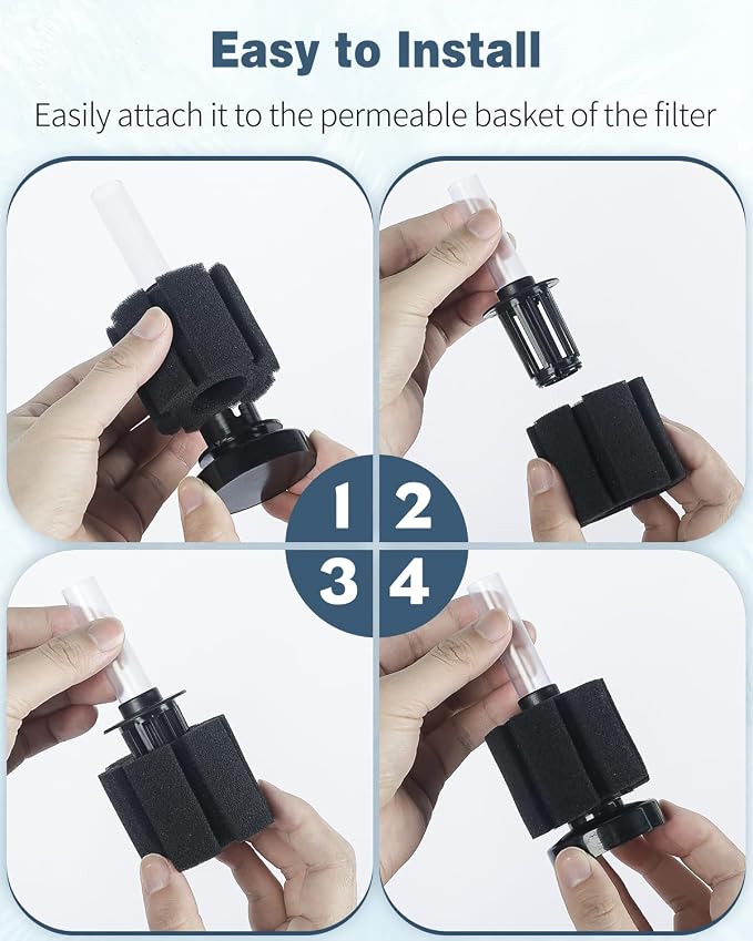 Pawfly 6 Pack Replacement Filter Sponges Aquarium Nano Bio Sponge Filter