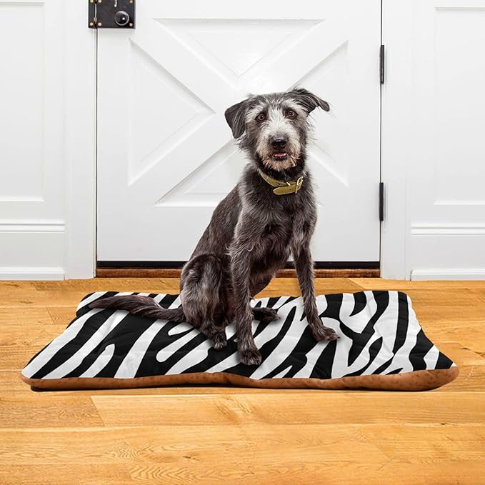 Pet Bed Zebra Stripes Dog Bed Mat Absorbing Non Slip Pad Pet Sleeping Mat for Small, Medium, and Large Dogs Puppy Cat 36 in x 24 in
