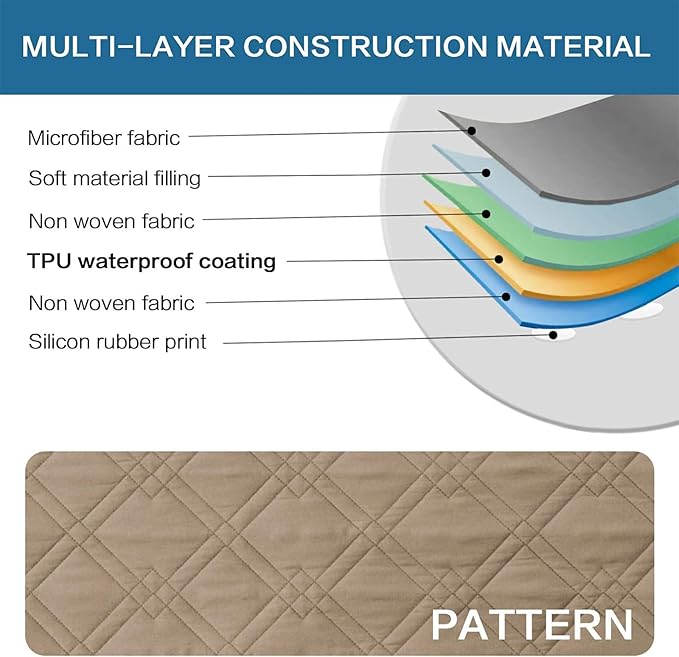 Waterproof Dog Bed Covers for Couch Protection, Water-Resistant Soft Dog Pet Blanket Anti-Slip Dog Blanket for Bed, for Furniture Bed Couch Sofa (Taupe,30x70inch)