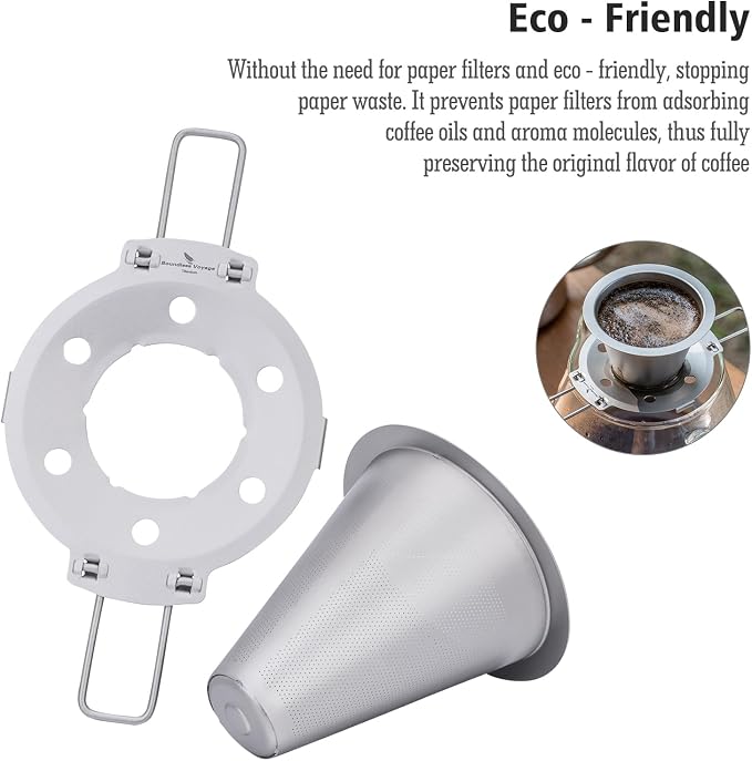 iBasingo Titanium Coffee Filter Pour Over Coffee Dripper