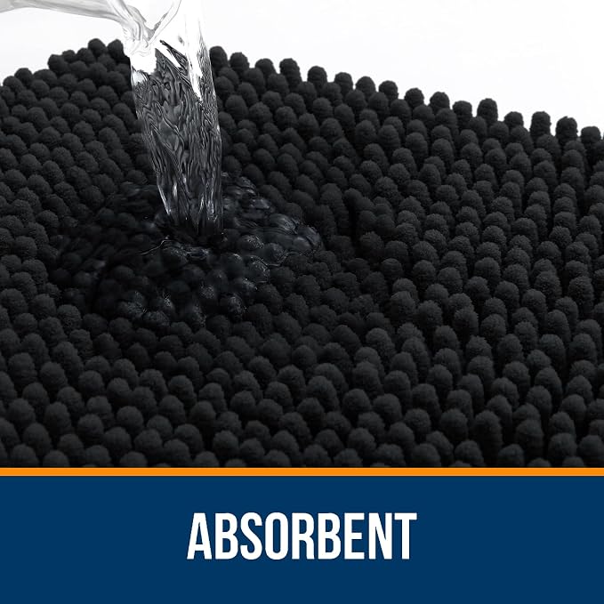 OLANLY Large Bathroom Rugs 70x46, Extra Soft Absorbent Chenille Bath Rugs