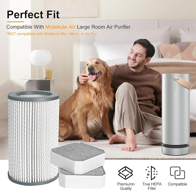 3 Pack Air Replacement Filters Set Compatible