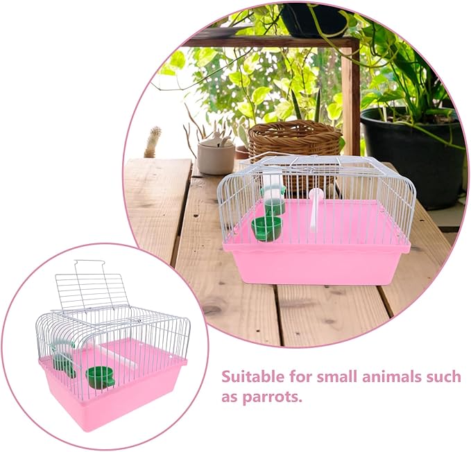 VANZACK cage Small Pet Cage Parrot Portable Bird Small Bird Pet Travel Carrier Travel Carrier Portable Hamster