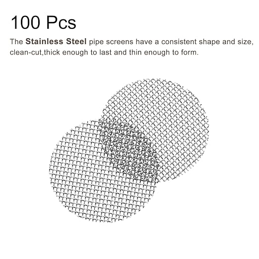 MECCANIXITY Pipe Screen Stainless Steel Screens, 1/2 Inch Diameter