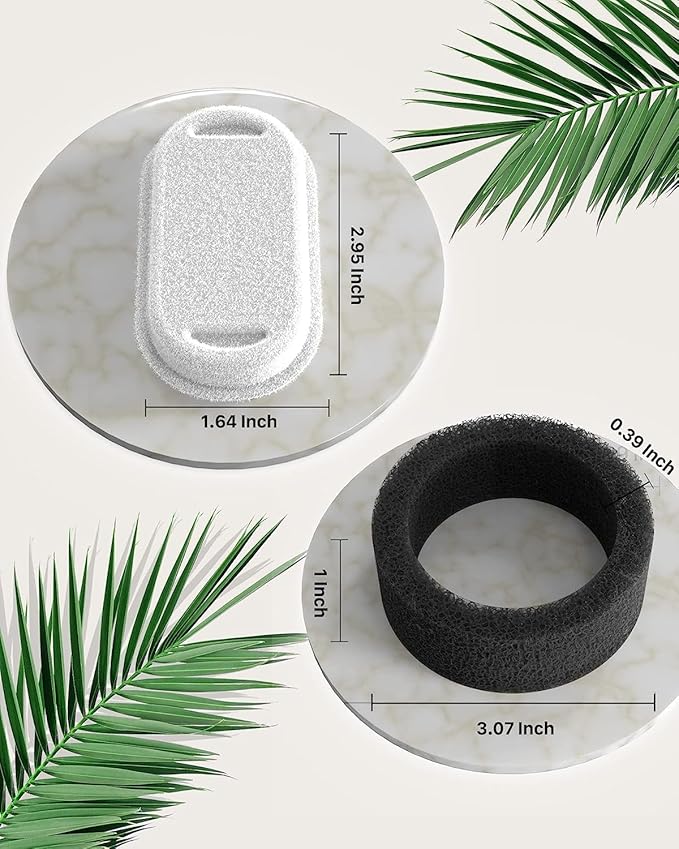 Giotohun Pet Water Fountain Filter: 24 Cat Filters + Sponges for Cat Fountain - 67oz/2L