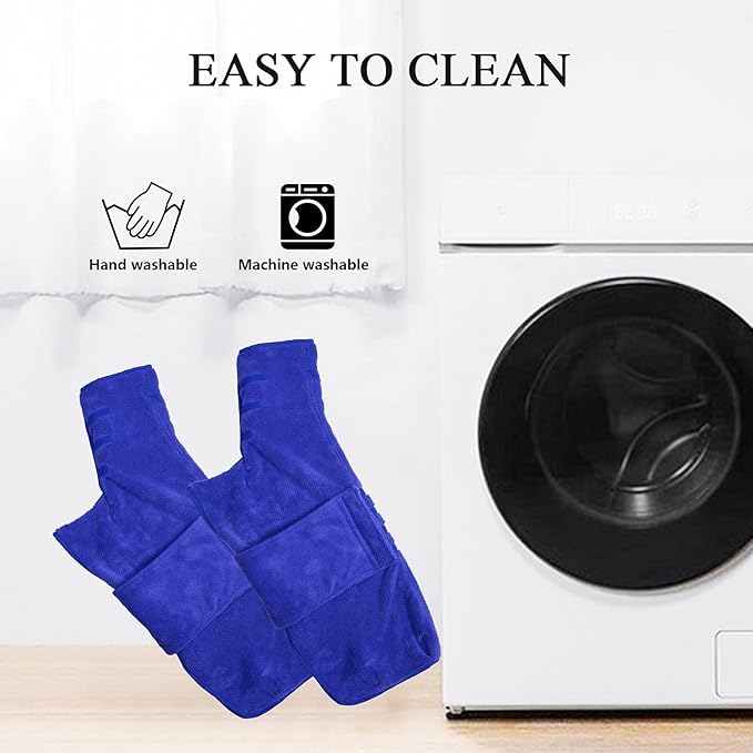 Geyecete Pineapple Grid Fast Drying Super Absorbent Dog Cat Bath Robe Towel - Blue, S