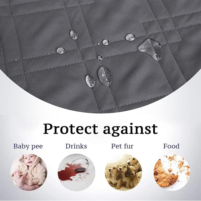 Waterproof Dog Bed Covers for Couch Protection, Water-Resistant Soft Dog Pet Blanket Anti-Slip Dog Blanket for Bed, for Furniture Bed Couch Sofa (Grey,68x82inch)