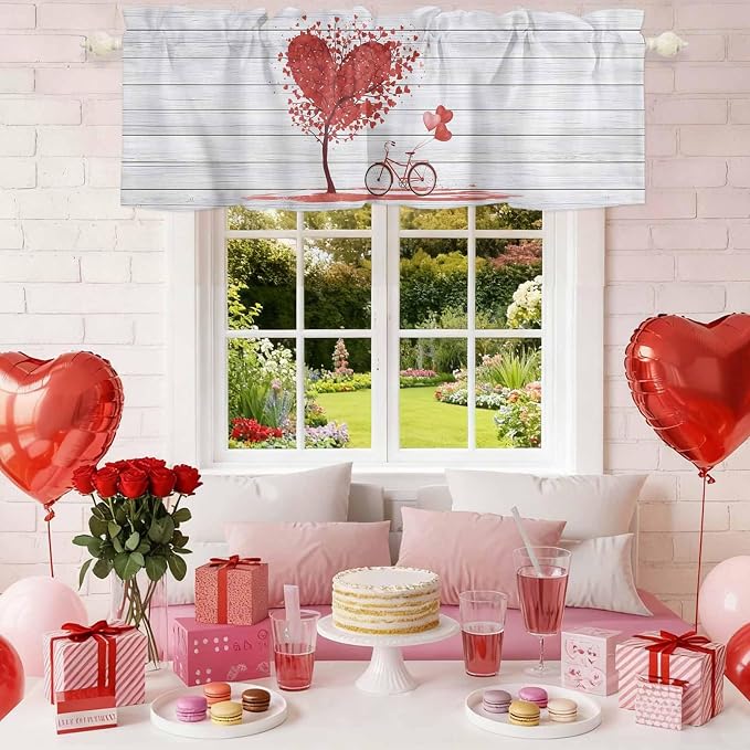 Valentine's Day Valance Curtains