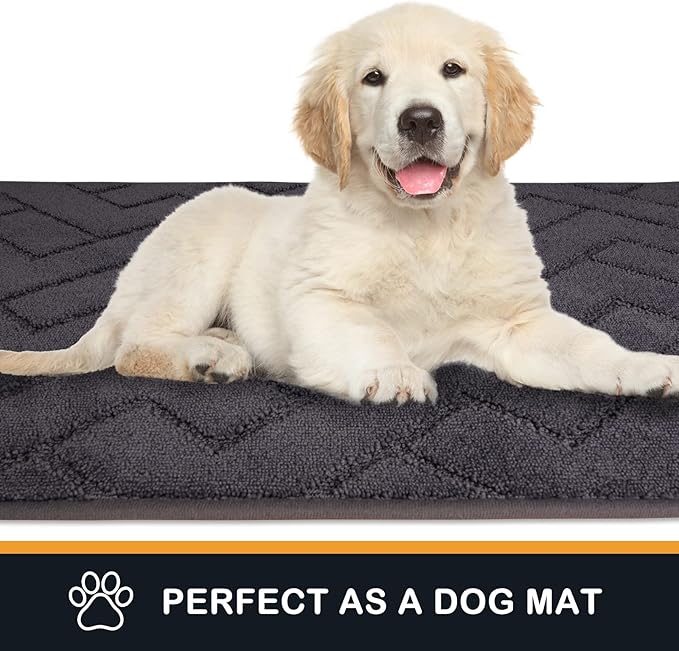 PURRUGS Dirt Trapping Door Mat 48" x 48", Non-Slip Machine Washable Entry Rug