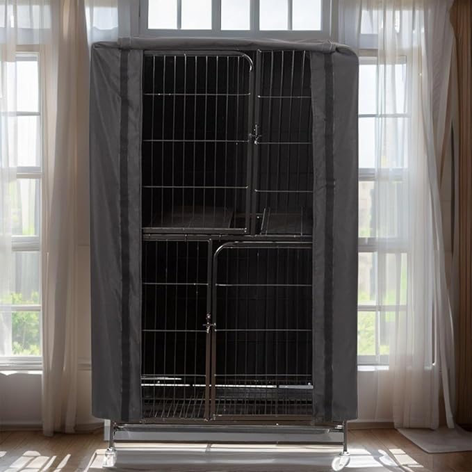 Bird Cage Covers for Night - 66x48x102cm Breathable Budgies Guard Enclosure Shroud | Waterproof Nighttime Parakeet Parrot Cockatiel Shelter Draping Screen, Light-Blocking Aviary Protection Curtain