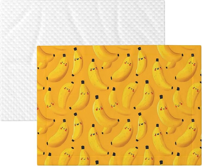 Waterproof Dog Blanket Soft Pet Blanket for Puppy Cat, Fleece Cat Throw Blankets for Furniture Bed Couch Sofa Reversible - Bright Yellow Cartoon Bananas