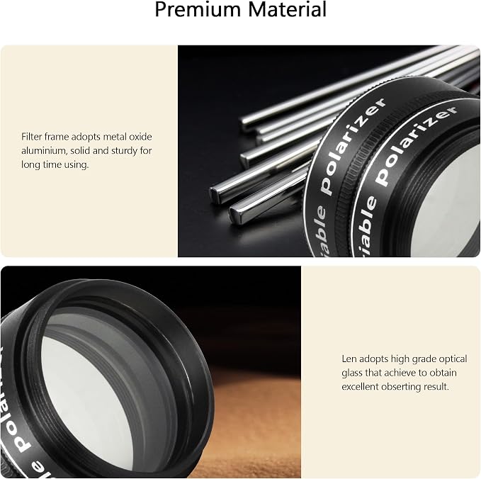 Astromania Telescope Filter, 1.25 Inch Variable Grey Polarizing Filter