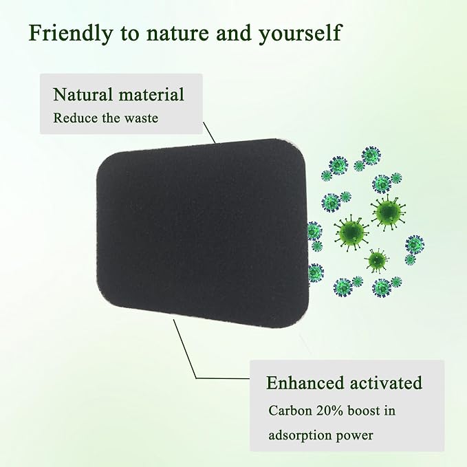 Compost Bin Odor Filters Replacement Oval Activated Carbon Filters