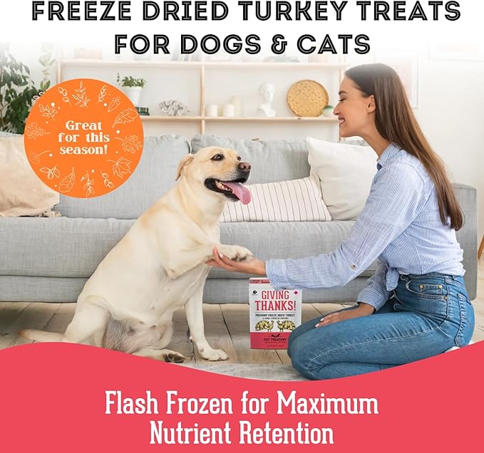 The Granville Island Pet Treatery Freeze Dried Turkey Treats for Dogs & Cats (1.76 oz, Pack of 1) - Single Ingredient Flash Frozen to Maintain Nutrients Vitamins and Healthy Oils Made in Canada