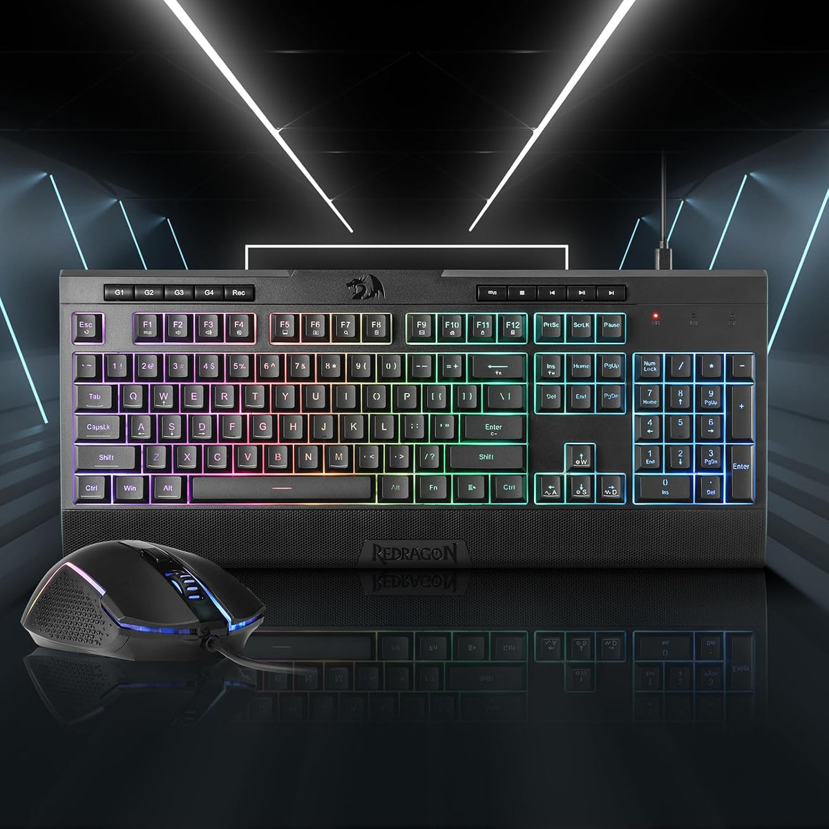 Redragon S151 Combo, K525 Membrane Gaming Keyboard + M616 10000 DPI Mouse