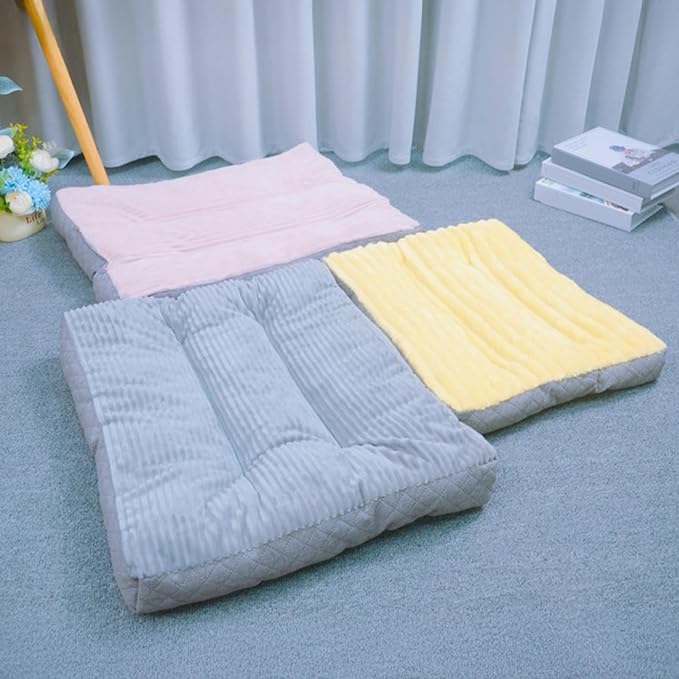 Dog Bed,pet Beds & Furniture,Machine-Washable Cushion for Dogs and Cats,Suitable for Dogs, Floor Furniture Use Yellow L
