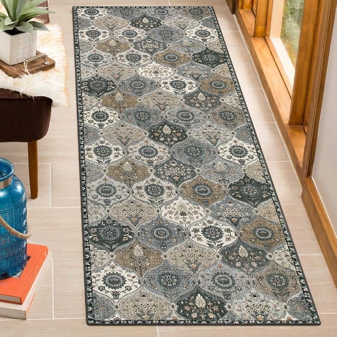 Lahome Moroccan Trellis Washable Runner Rug, 2x6 Runners