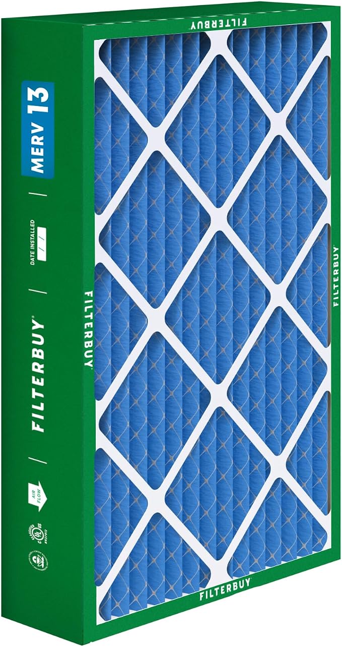 Filterbuy 17x26x4 Air Filter MERV 13 Optimal Smoke & Allergy Defense,