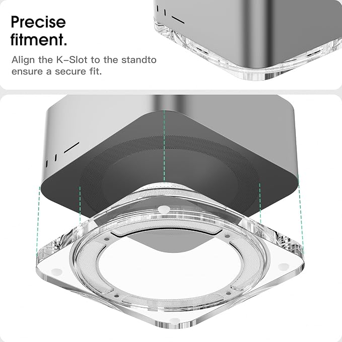 Transparent Acrylic mac Studio Stand, Built in Detachable air Filter Suitable