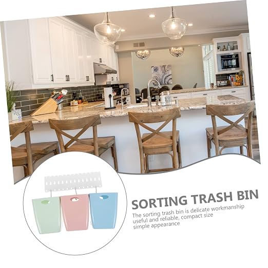 1set Wall-Mounted Sorting Trash Bin Space-Saving Recyclable Garbage Bins