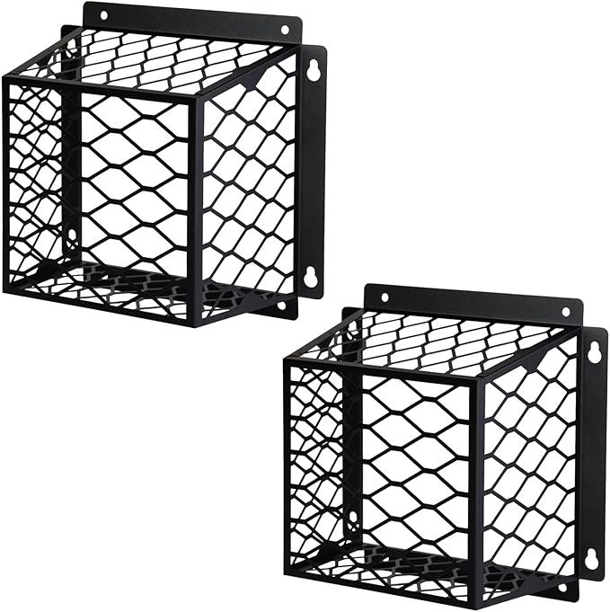 Dryer Vent Cover Guard,Dryer Vent Bird Guard Cagefor Most 3" to 4" Exhaust Fan Cover,7"Lx7"Wx5"H Steel Ventilation Bird Cage for Bathroom Exhaust Ventilation,Black,2PCS