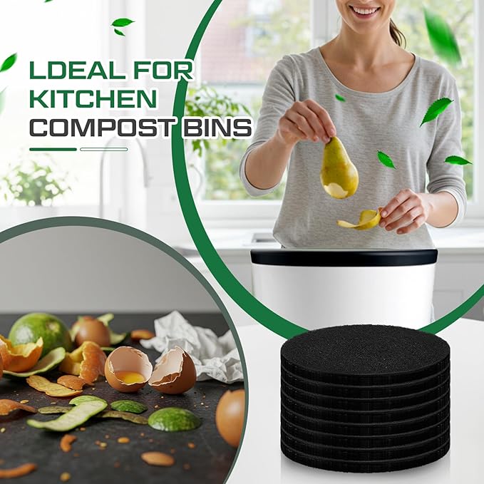 Pangda 8 Pack Oval-Shaped Charcoal Filters