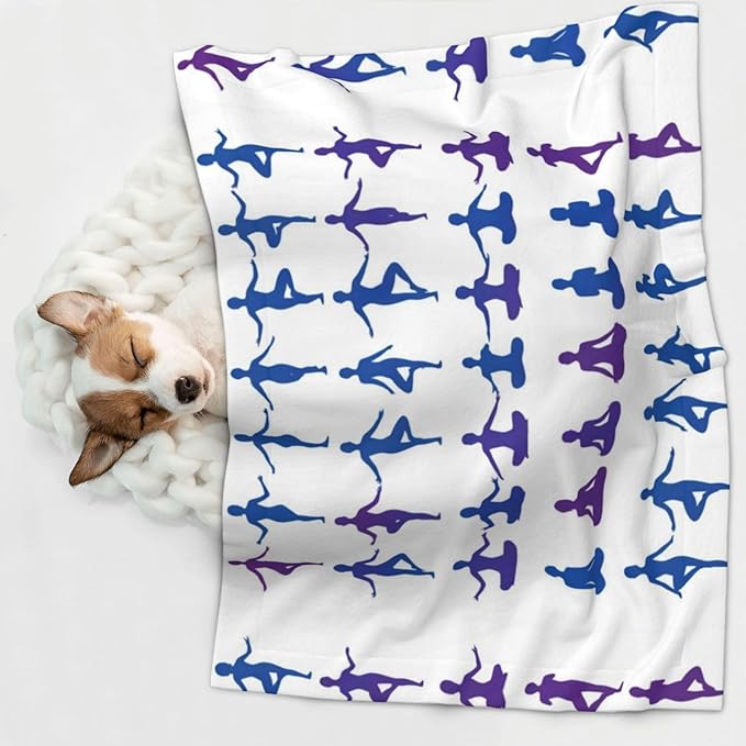 Double Sided Pet Mat for Dog Bed Topper Cat Blanket Furniture Protector, Gymnastics Game, Reversible Plush with Tactile Dot Pattern for Style Change