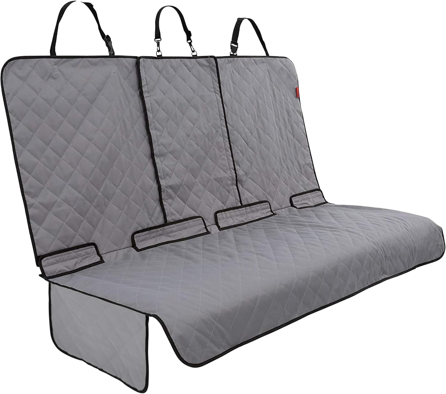 Lusso Gear Dog Car Seat Cover for Back Seat - 100% Waterproof - Full Protection from Mud, Scratches, Shedding - Non-Slip Cover Stays in Place, Fits Car, Truck, SUV (Gray)