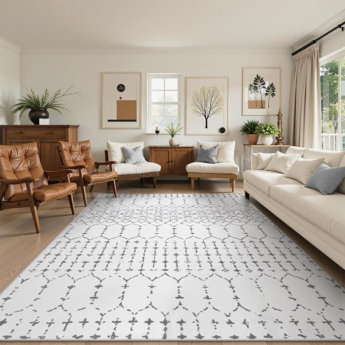 Lahome Moroccan 9x12 Washable Area Rug