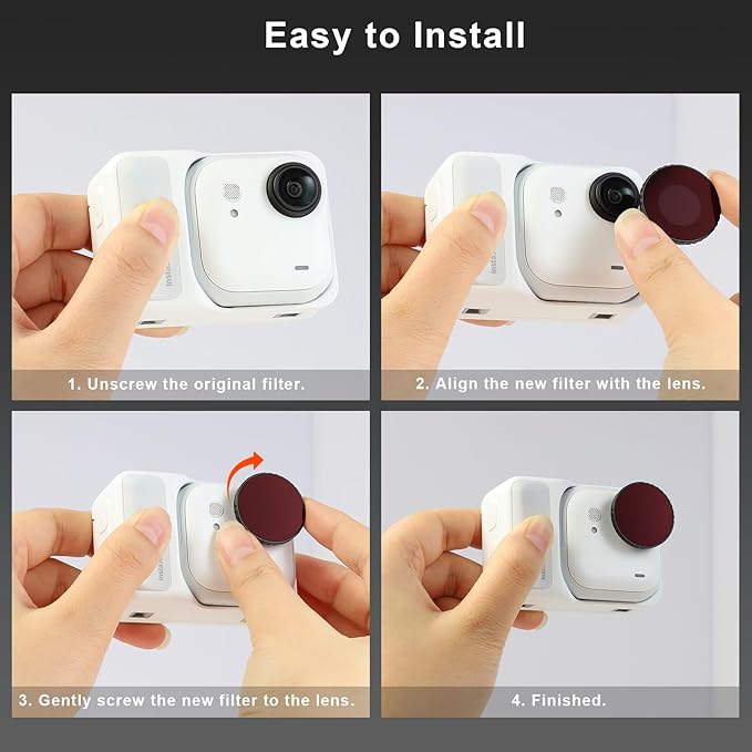 Haoge Star Filter for Insta360 GO Ultra, 6 Points Starlight Twinkle Starburst