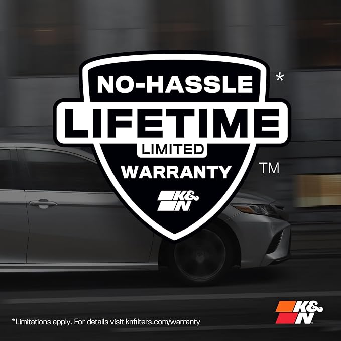 K&N High-Flow Original Lifetime Engine Air Filter: Increase Power: Premium