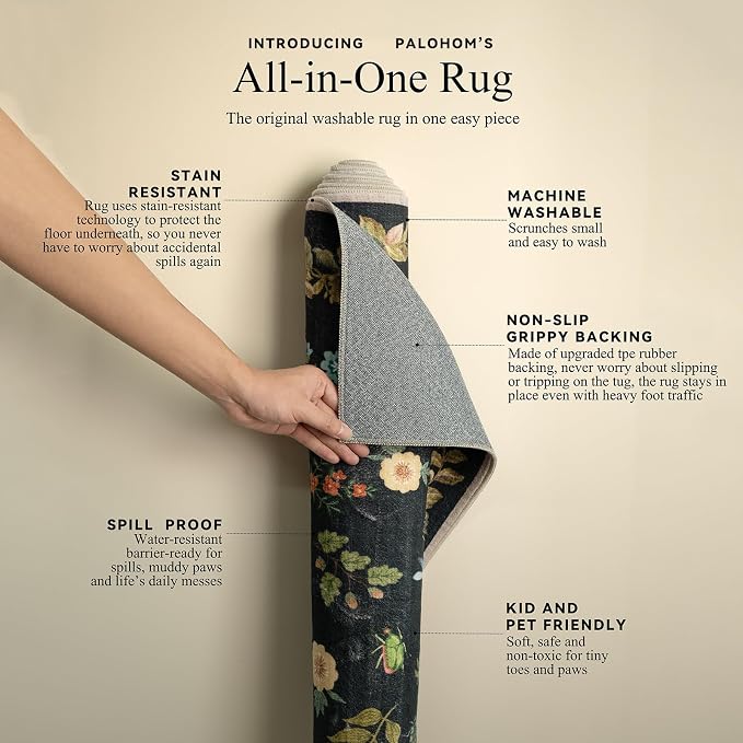 Washable Runners for Hallways Kitchen Rugs: 2'6"x8' Runner Rug Stain Resistant