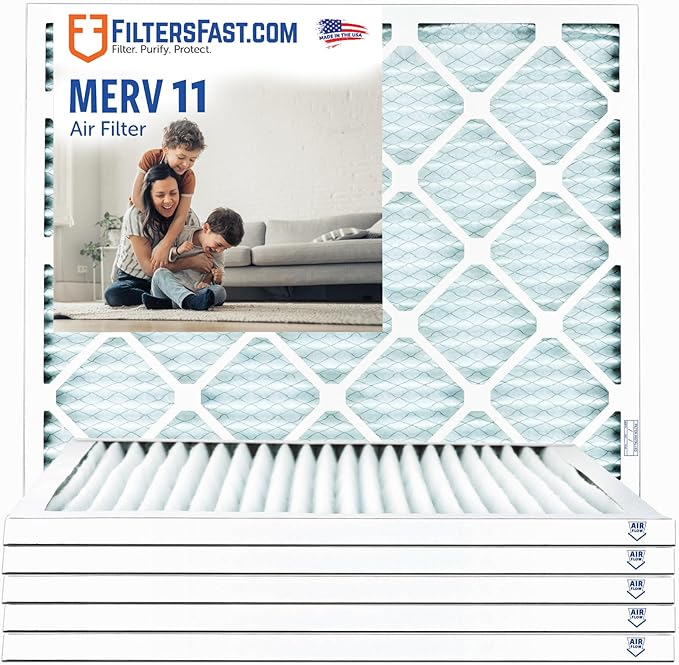 Filters Fast 22x22x1 Air Filter MERV 11, Made in the USA, Actual Size:
