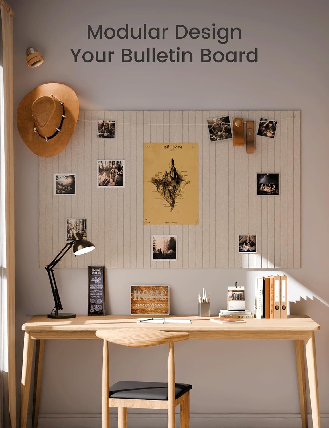 Fluxynara Felt Bulletin Board & Cork Board Alternative 48'' x 36''