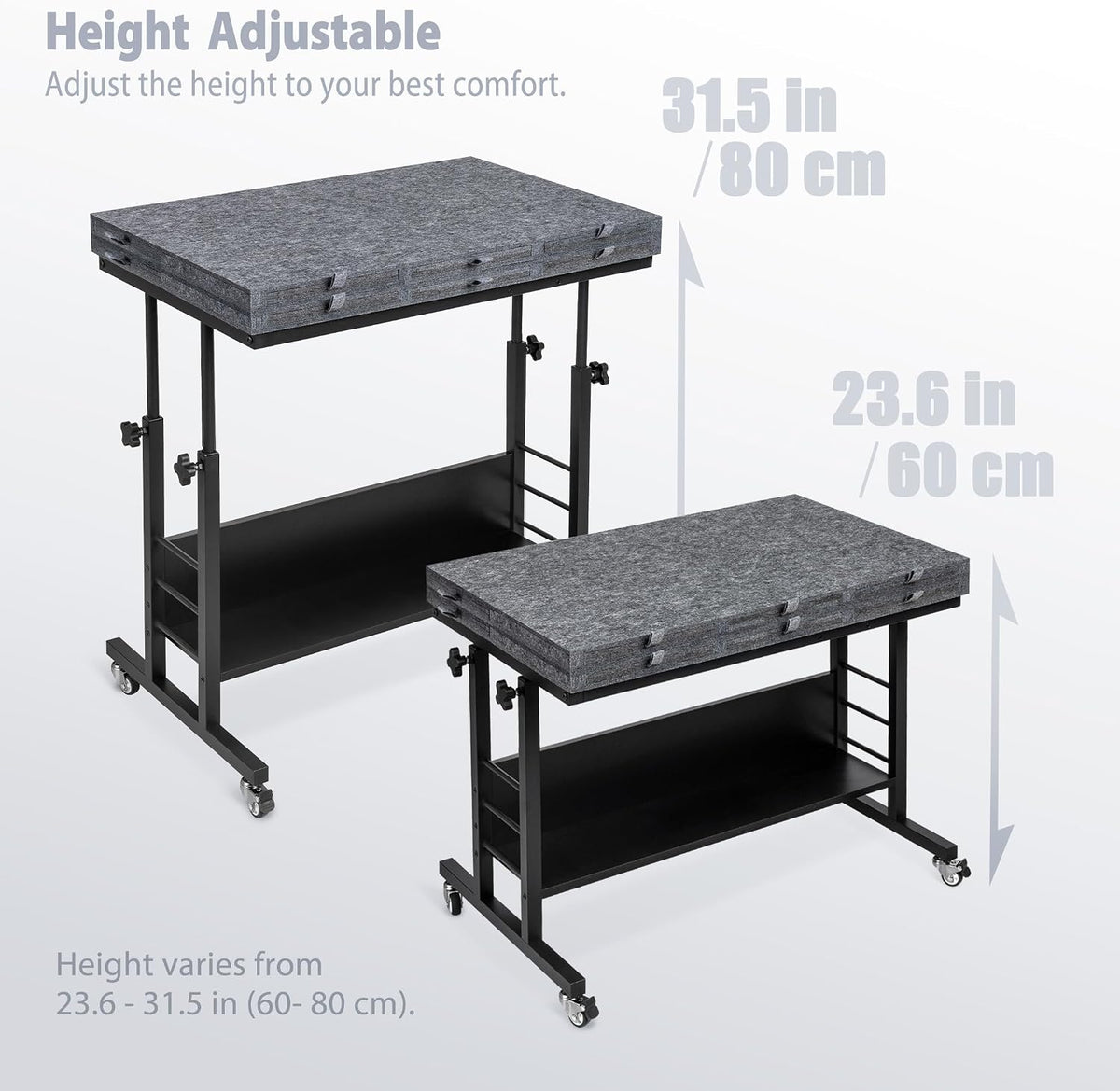 Tektalk 2000 Piece Foldable Felt Jigsaw Puzzle Board - Dark Gray