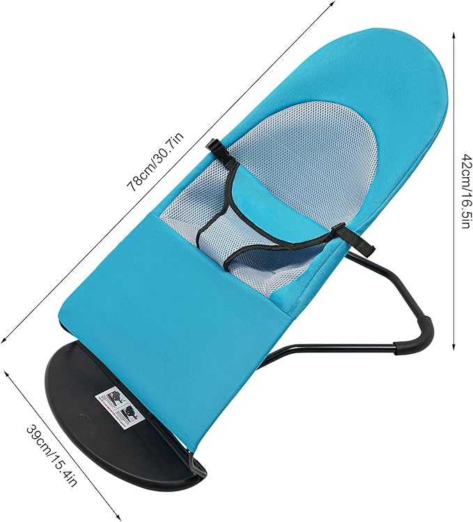 Pet Rocker Bed,Portable Pet Rocking Chair,Foldable Dog Bed,Washable Cat Cot,3-Position Height Adjustable for Cats Dogs up to 33 lbs (Blue)